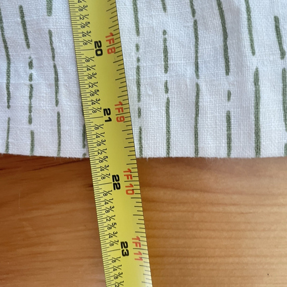 VTG 90s Linen Mini Skirt S Hand Screened USA Made Minimalist Art Print Coastal - Picture 6 of 7